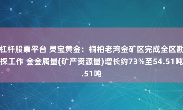 杠杆股票平台 灵宝黄金：桐柏老湾金矿区完成全区勘探工作 金金属量(矿产资源量)增长约73%至54.51吨