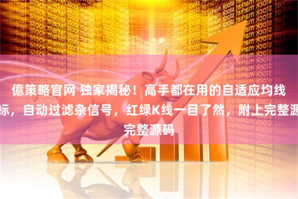 億策略官网 独家揭秘！高手都在用的自适应均线指标，自动过滤杂信号，红绿K线一目了然，附上完整源码